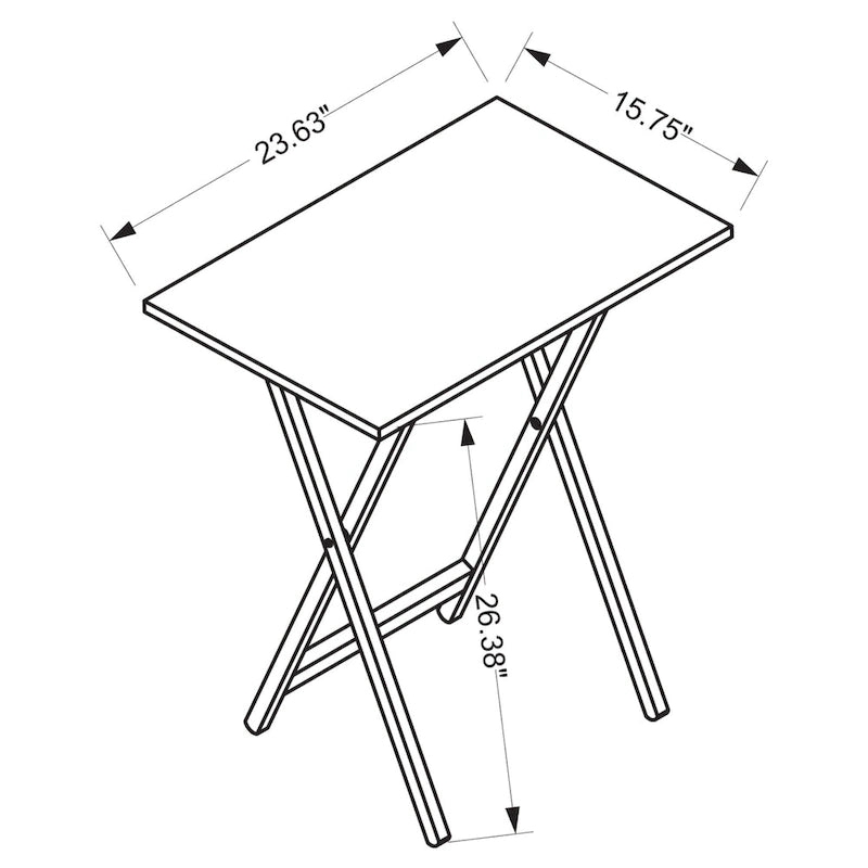 5-teiliges Klapptisch-Set mit Ständer – 26.25 – Haselnussbraun