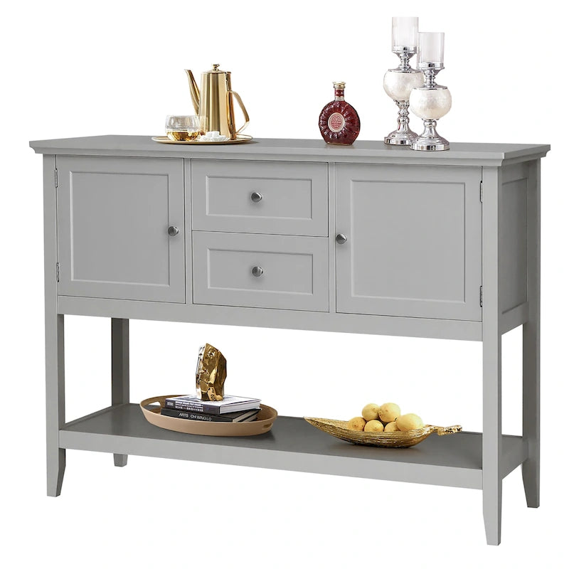 Holz Sideboard Buffet Konsolentisch mit Schubladen und Schränken