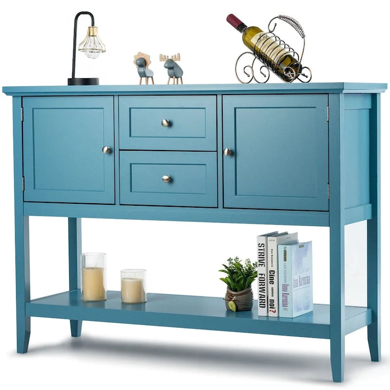 Holz Sideboard Buffet Konsolentisch mit Schubladen und Schränken
