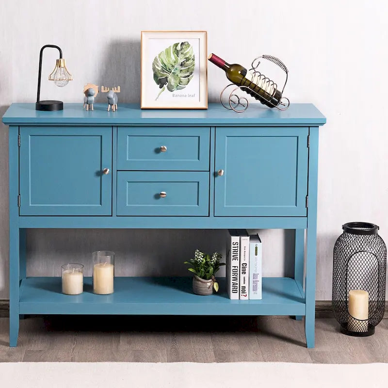 Holz Sideboard Buffet Konsolentisch mit Schubladen und Schränken