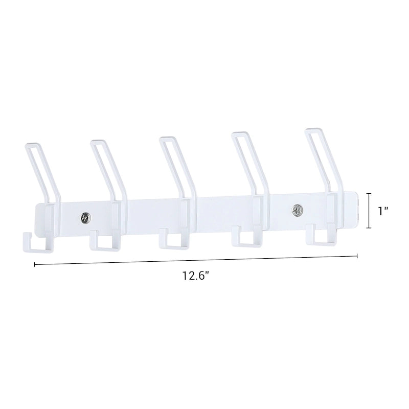 1er-Pack Wandgarderobe mit 5 Haken für den Eingangsbereich – 32 x 2,5 cm