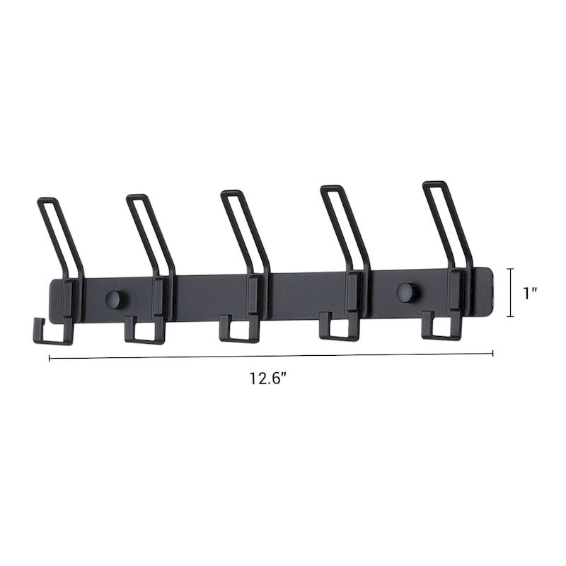 1er-Pack Wandgarderobe mit 5 Haken für den Eingangsbereich – 32 x 2,5 cm