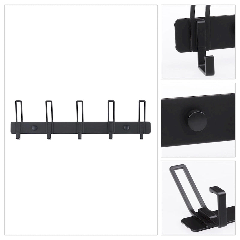 1er-Pack Wandgarderobe mit 5 Haken für den Eingangsbereich – 32 x 2,5 cm