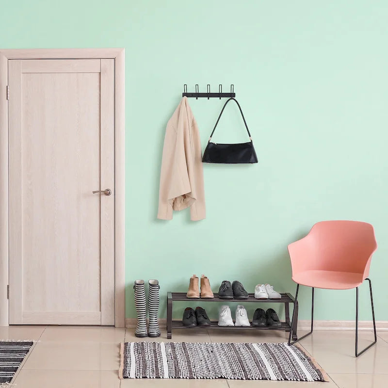 1er-Pack Wandgarderobe mit 5 Haken für den Eingangsbereich – 32 x 2,5 cm