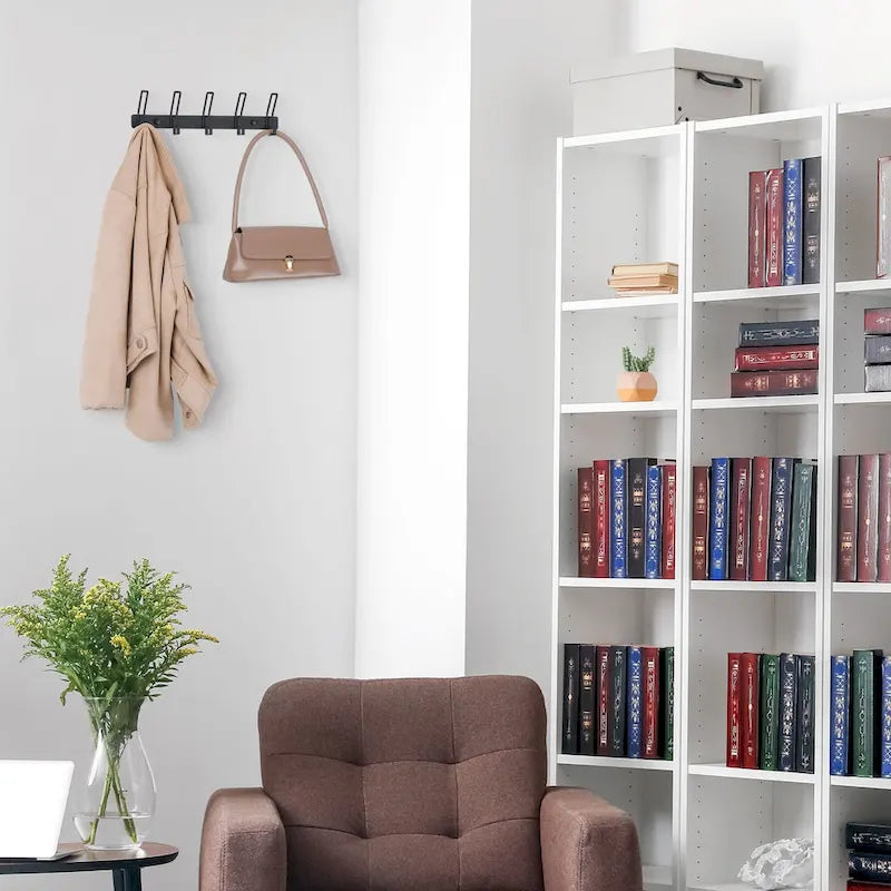 1er-Pack Wandgarderobe mit 5 Haken für den Eingangsbereich – 32 x 2,5 cm