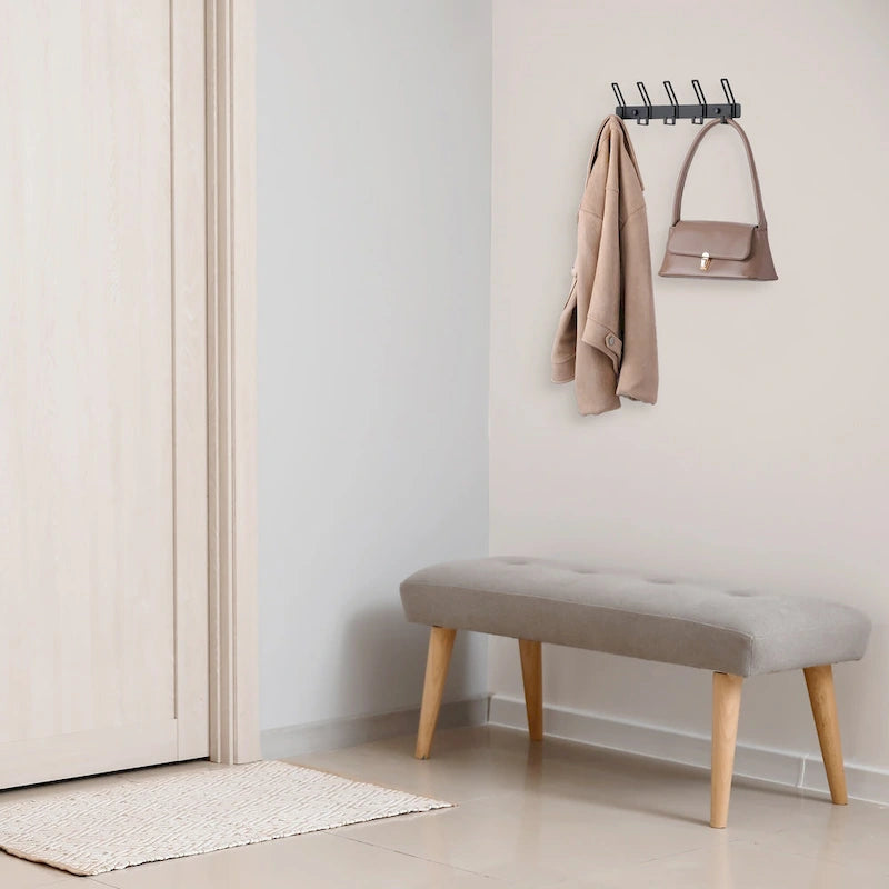 1er-Pack Wandgarderobe mit 5 Haken für den Eingangsbereich – 32 x 2,5 cm
