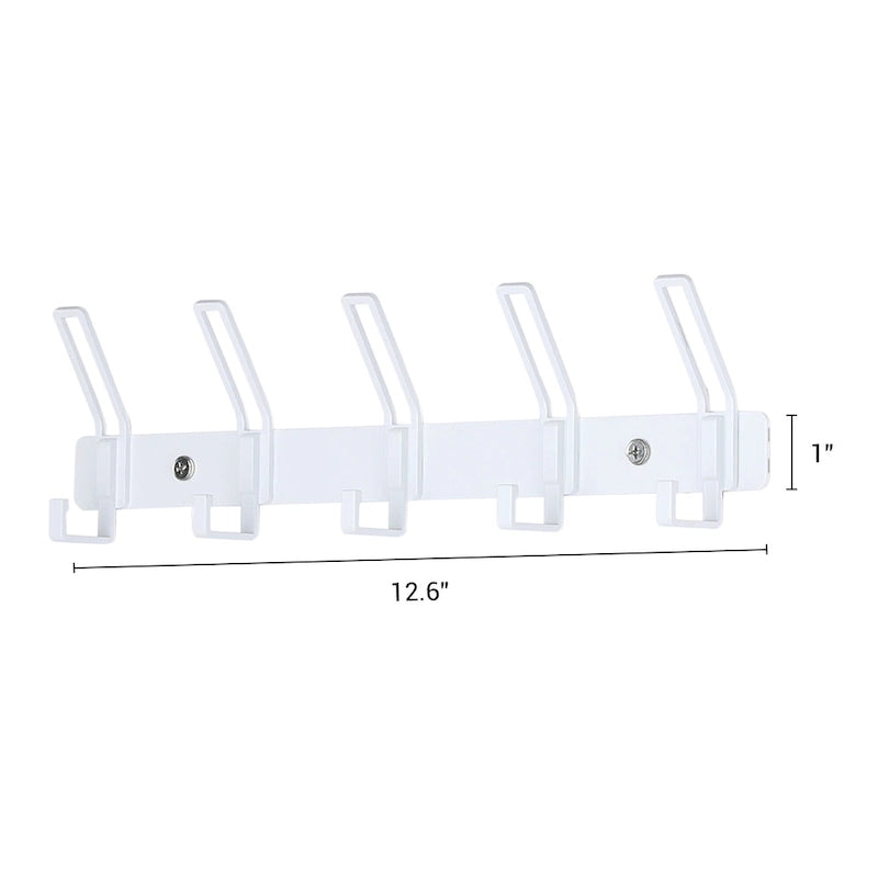 1er-Pack Wandgarderobe mit 5 Haken für den Eingangsbereich – 32 x 2,5 cm