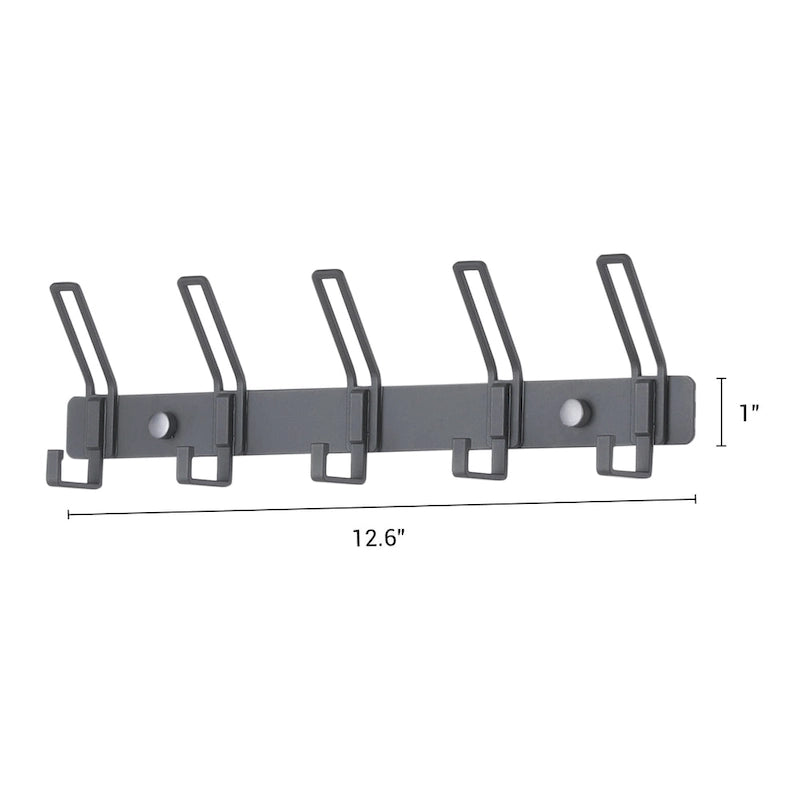 1er-Pack Wandgarderobe mit 5 Haken für den Eingangsbereich – 32 x 2,5 cm