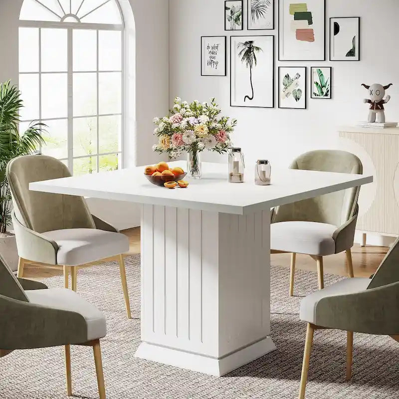 Moderner kleiner quadratischer Esstisch aus Holz für 4 Personen
