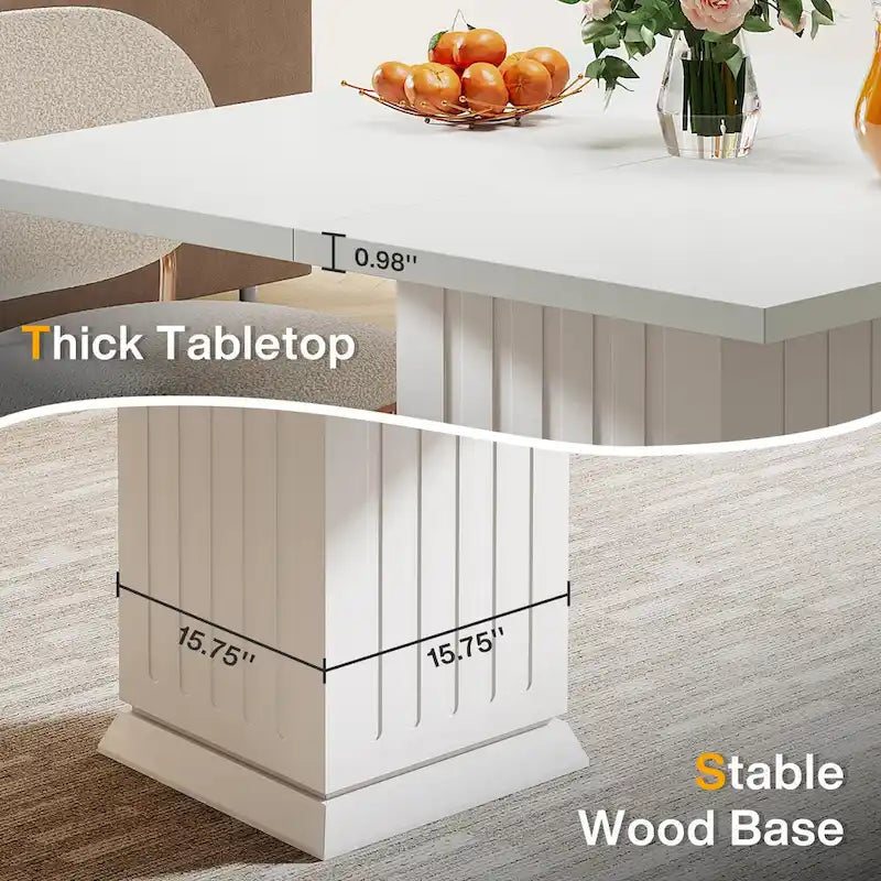 Moderner kleiner quadratischer Esstisch aus Holz für 4 Personen