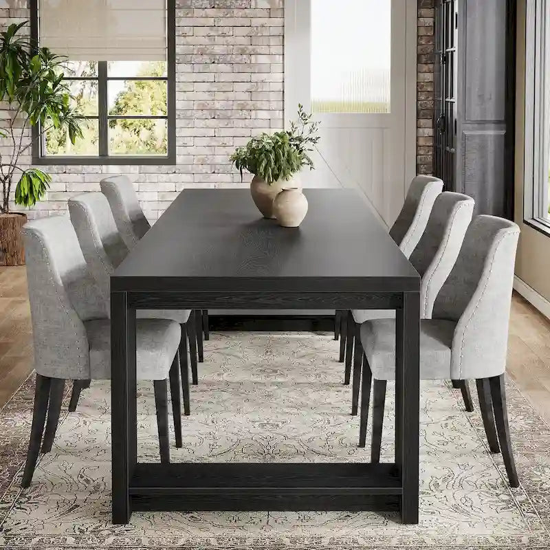 86.61 Inch extralanger Esstisch Holztisch für 6-8 Personen