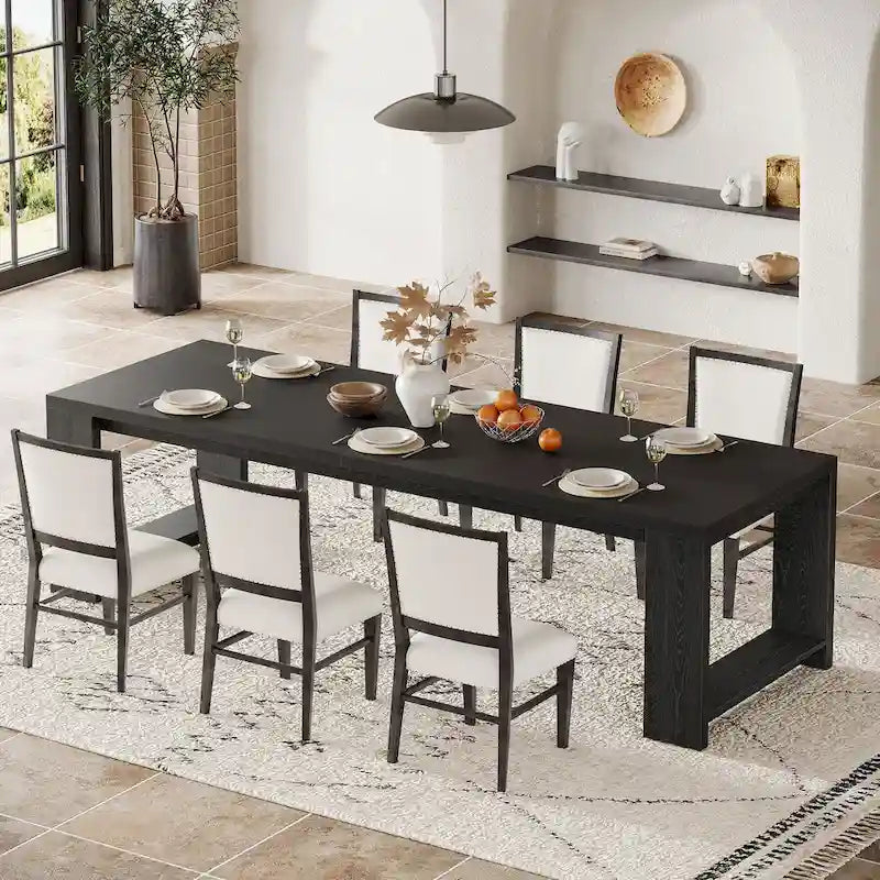 86.61 Inch extralanger Esstisch Holztisch für 6-8 Personen
