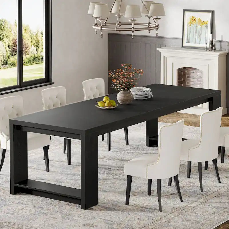86.61 Inch extralanger Esstisch Holztisch für 6-8 Personen