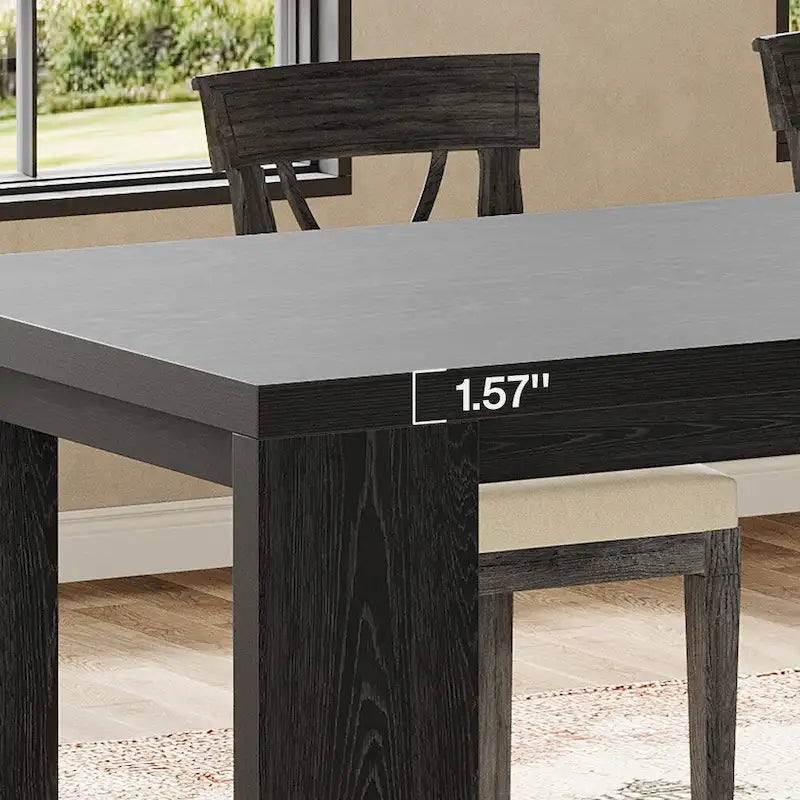 86.61 Inch extralanger Esstisch Holztisch für 6-8 Personen