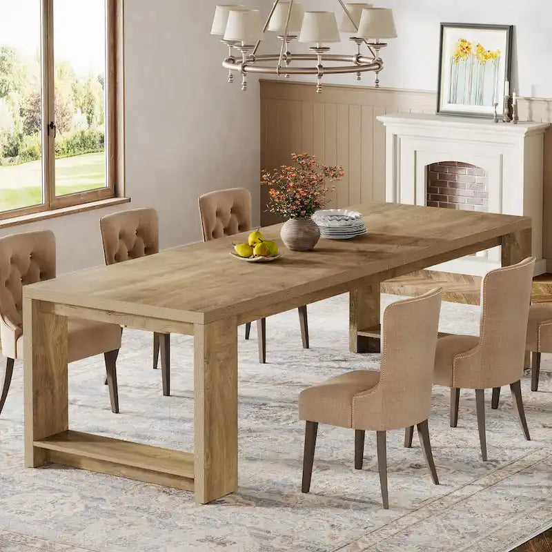 86.61 Inch extralanger Esstisch Holztisch für 6-8 Personen