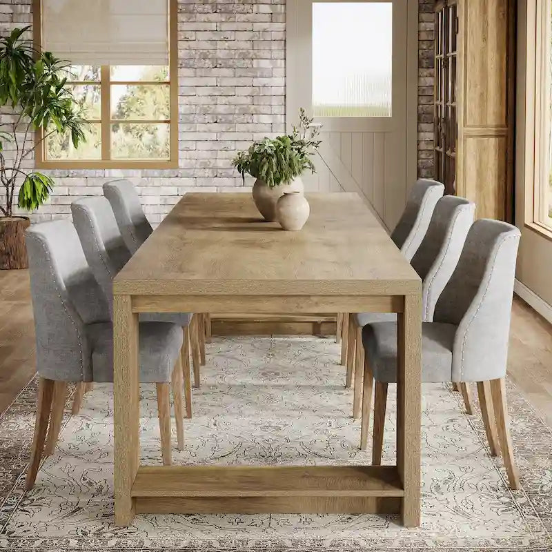 86.61 Inch extralanger Esstisch Holztisch für 6-8 Personen