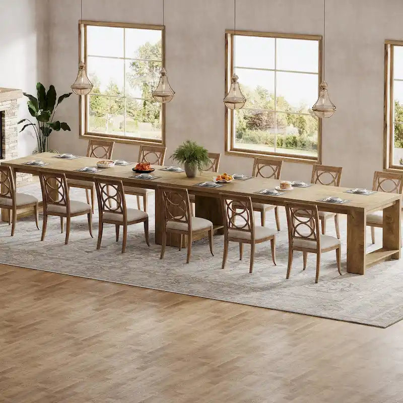 86.61 Inch extralanger Esstisch Holztisch für 6-8 Personen