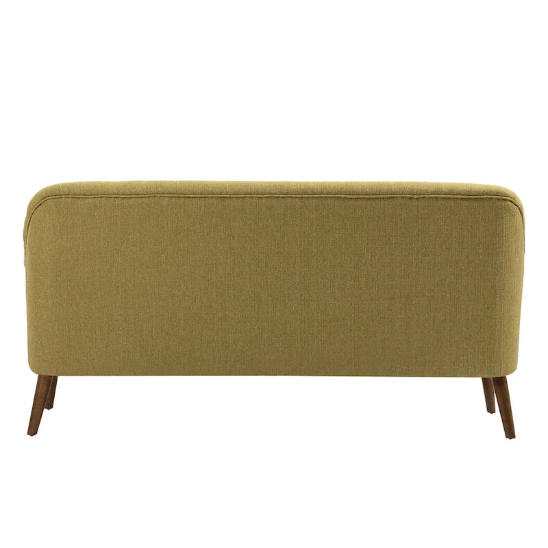 Kleines Loveseat Sofa, Stoff, Kautschukholzbeine