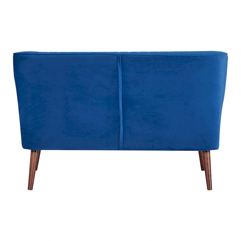 Mid-Century Modern Armloses Samt-Loveseat-Sofa