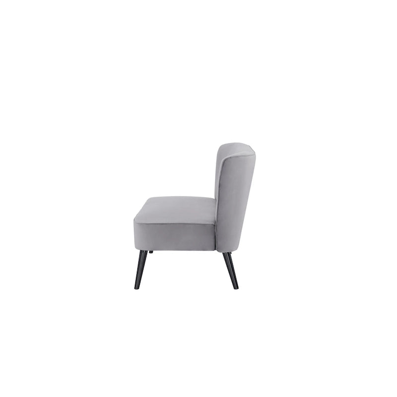 Mid-Century Modern Armloses Samt-Loveseat-Sofa