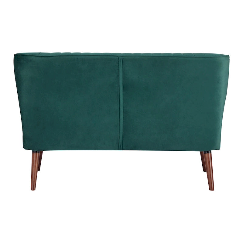 Mid-Century Modern Armloses Samt-Loveseat-Sofa