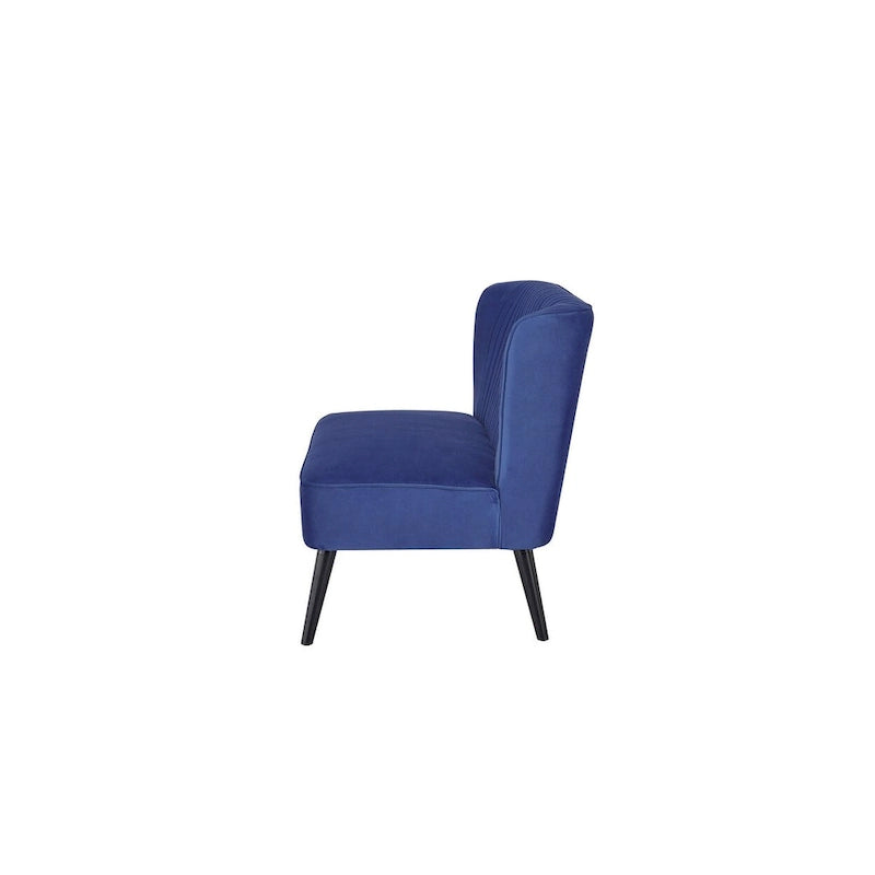 Mid-Century Modern Armloses Samt-Loveseat-Sofa