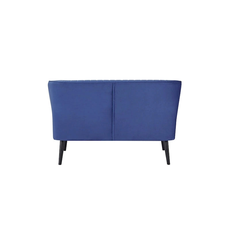 Mid-Century Modern Armloses Samt-Loveseat-Sofa