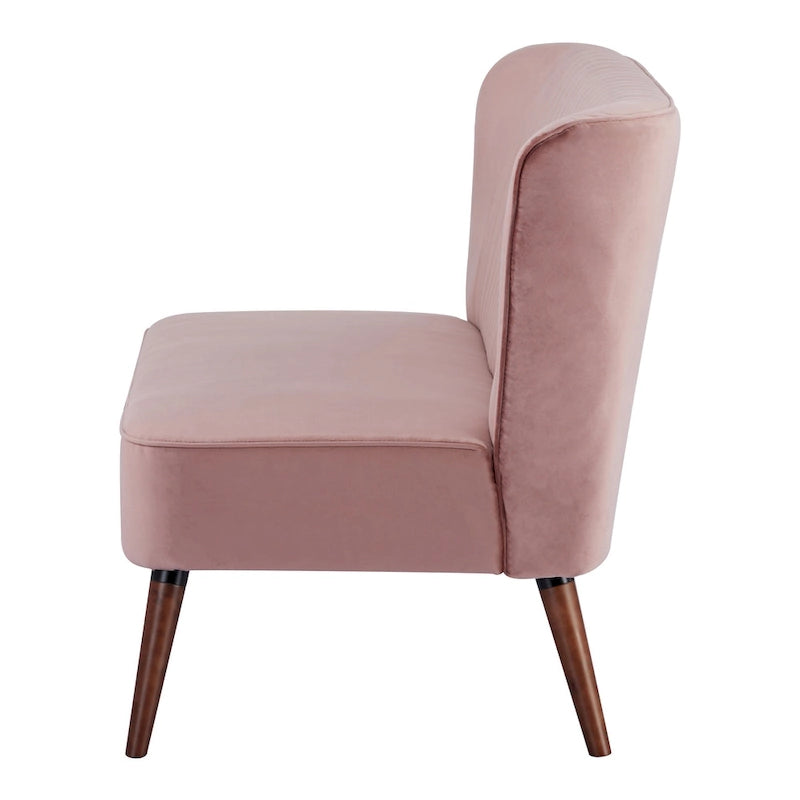 Mid-Century Modern Armloses Samt-Loveseat-Sofa