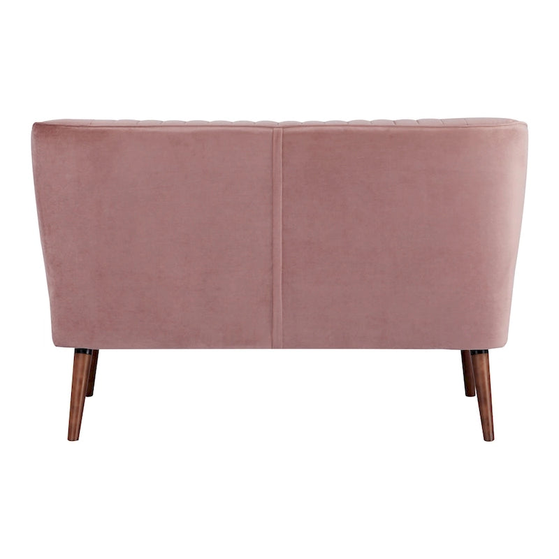 Mid-Century Modern Armloses Samt-Loveseat-Sofa
