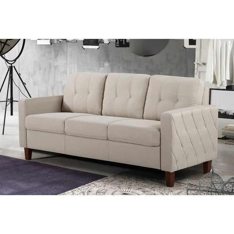 Gepolstertes Tufted Sofa im Mid-Century-Stil