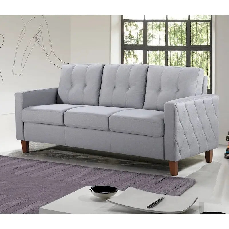 Gepolstertes Tufted Sofa im Mid-Century-Stil
