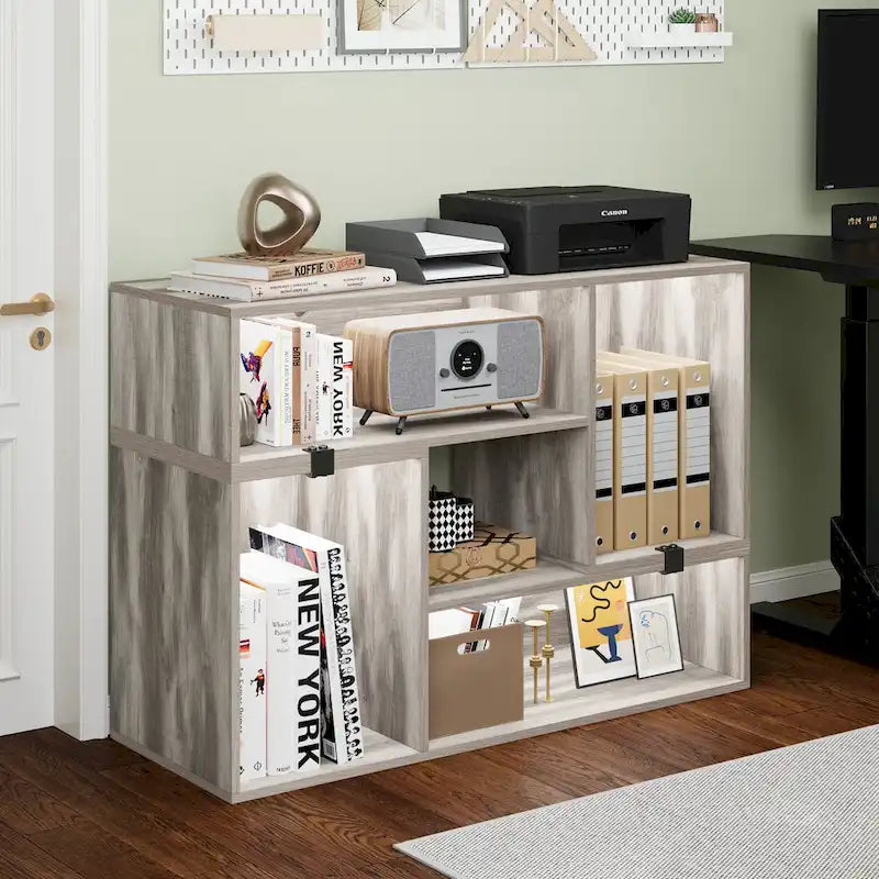 Moderner DIY-TV-Ständer, verformbares Entertainment Center mit LED-Lichtleiste