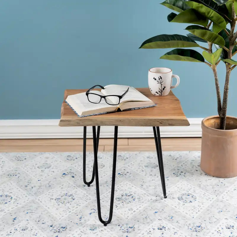 Hocker aus Eisen und Holz