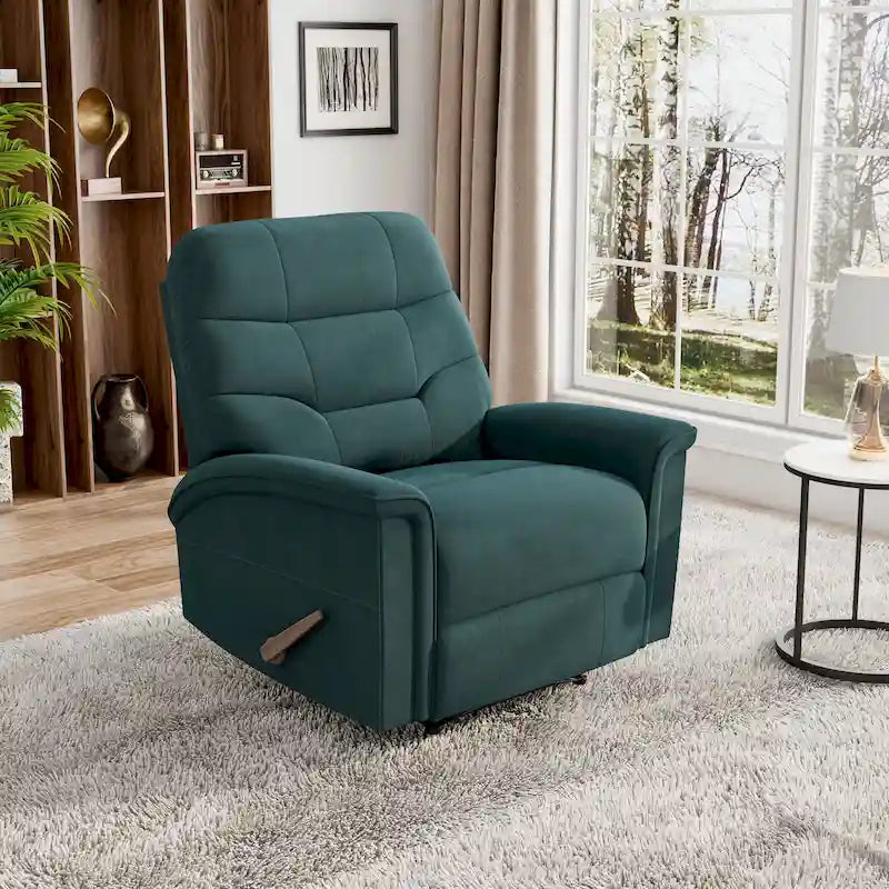 Wall Hugger Relaxsessel aus mittelblauem Mikrofaser