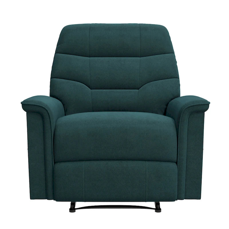 Wall Hugger Relaxsessel aus mittelblauem Mikrofaser