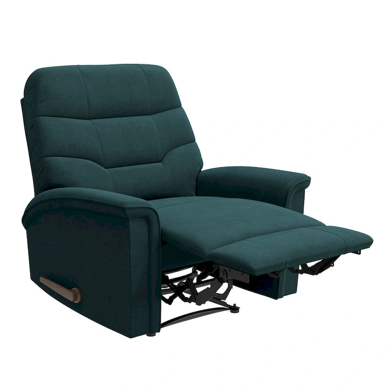 Wall Hugger Relaxsessel aus mittelblauem Mikrofaser