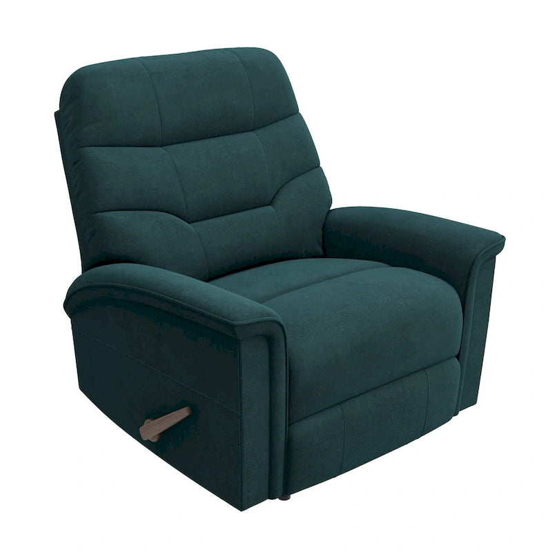 Wall Hugger Relaxsessel aus mittelblauem Mikrofaser