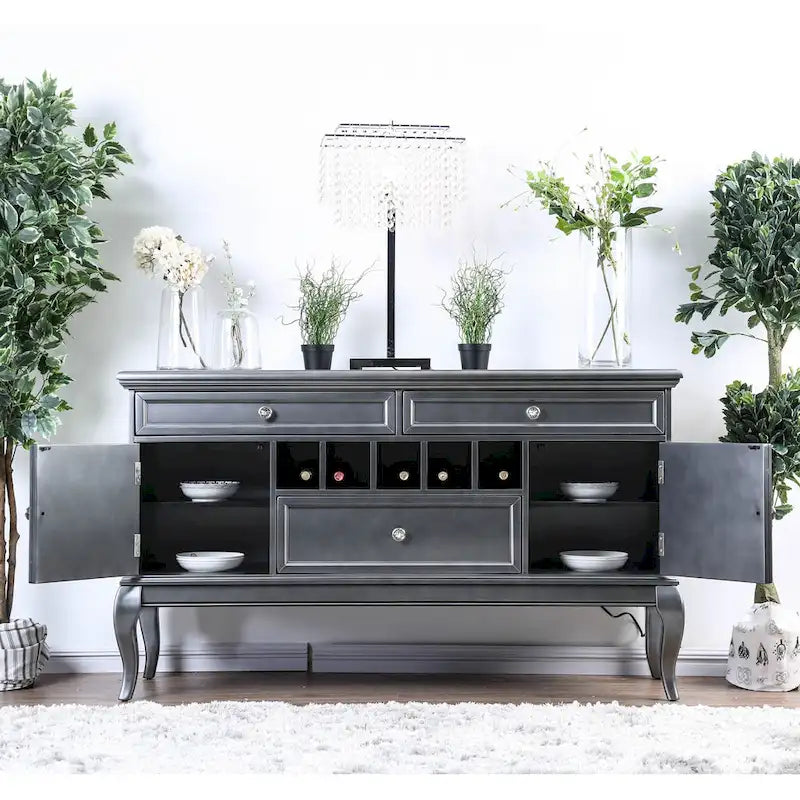 Glamouröses 60-Zoll-Buffet und Sideboard aus Holz mit marokkanischen Akzenten