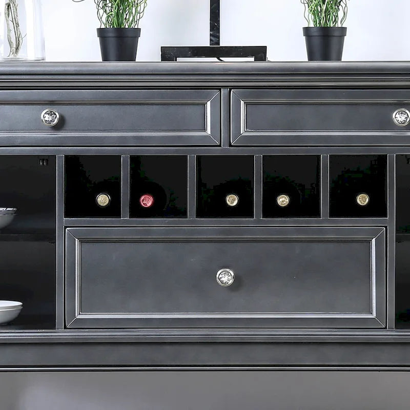 Glamouröses 60-Zoll-Buffet und Sideboard aus Holz mit marokkanischen Akzenten