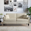 73 Nagelkopfbesatz-Sofa mit gerollten Armlehnen und Polster-Loveseat