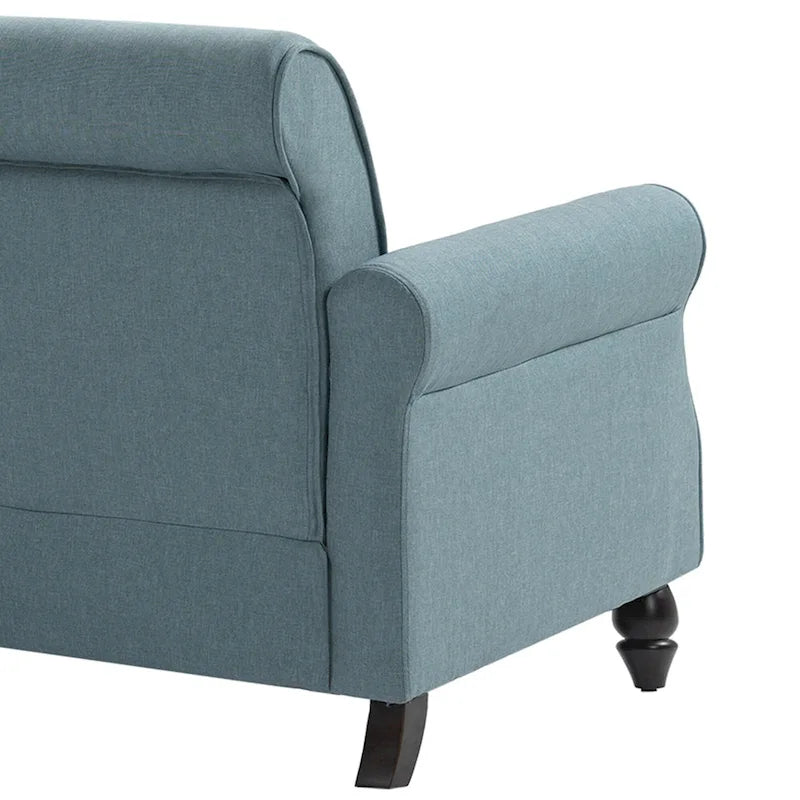 73 Nagelkopfbesatz-Sofa mit gerollten Armlehnen und Polster-Loveseat
