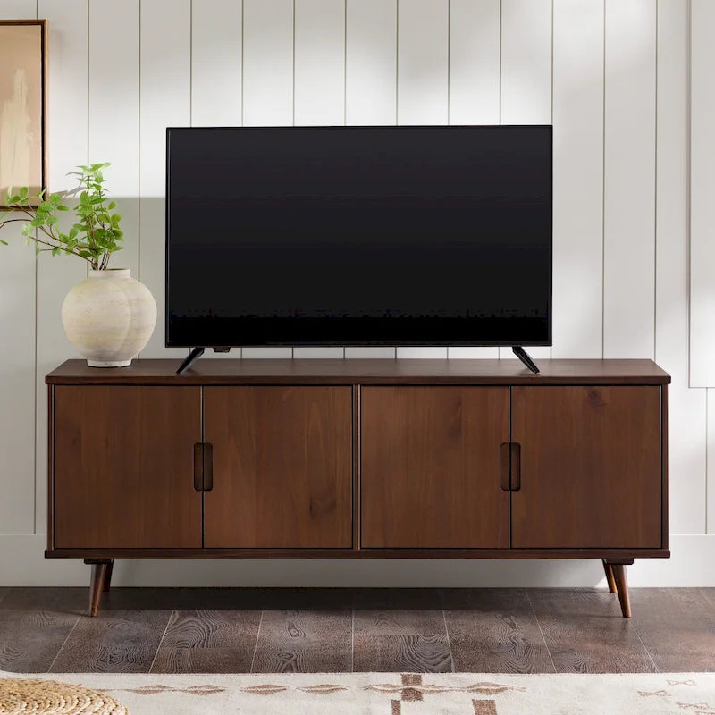 TV-Möbel aus Massivholz im Mid-Century Modern Stil