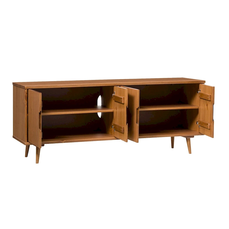 TV-Möbel aus Massivholz im Mid-Century Modern Stil