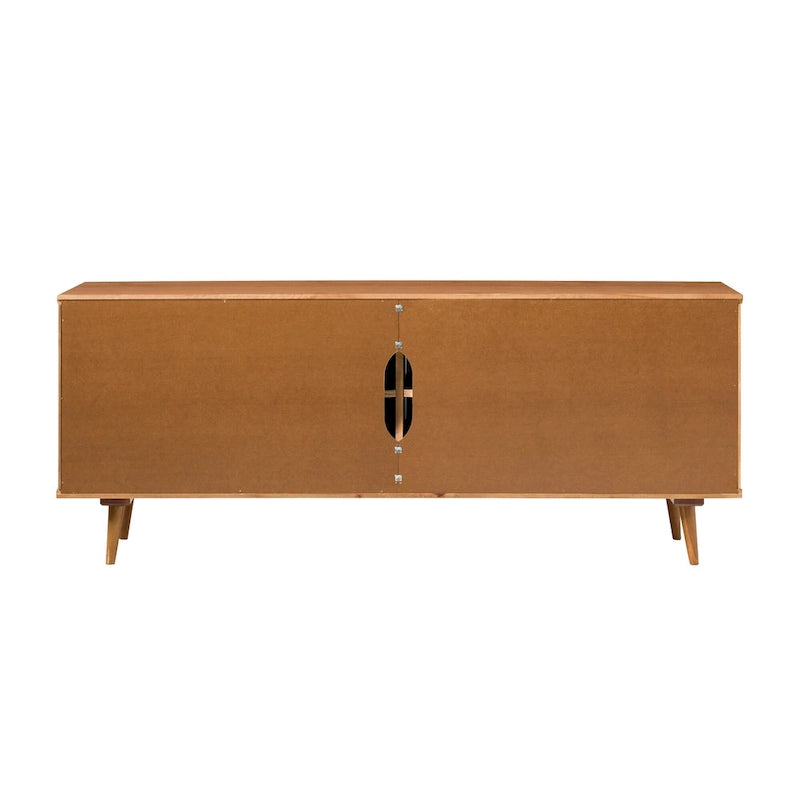 TV-Möbel aus Massivholz im Mid-Century Modern Stil