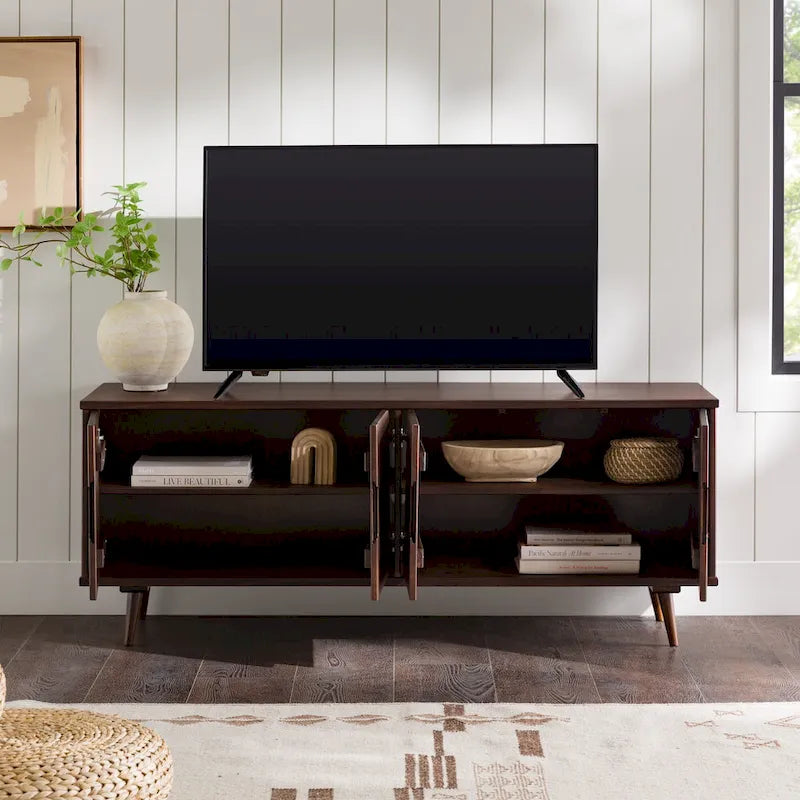 TV-Möbel aus Massivholz im Mid-Century Modern Stil