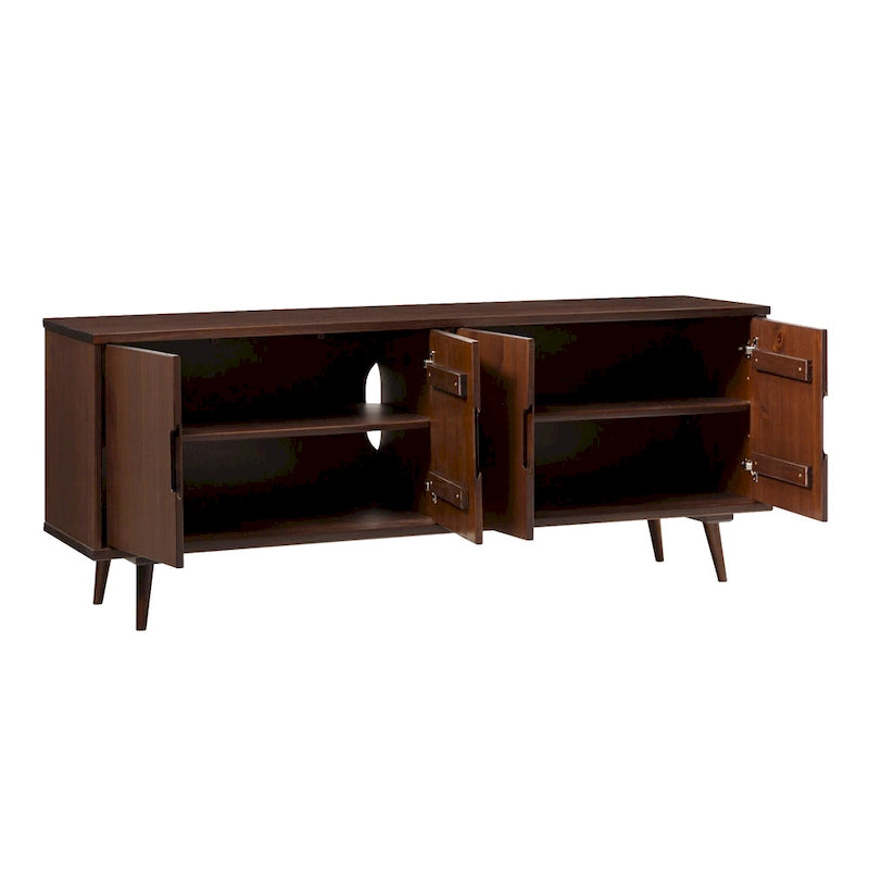 TV-Möbel aus Massivholz im Mid-Century Modern Stil