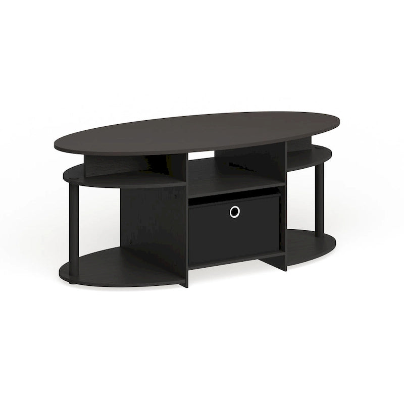 Porch & Den Astor Walnut Oval Coffee Table