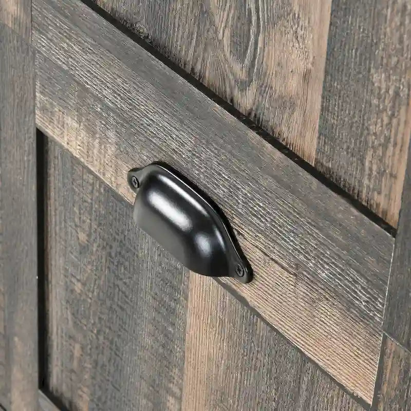 Rustikaler Aktenschrank aus Holz mit 4 Schubladen und Schloss