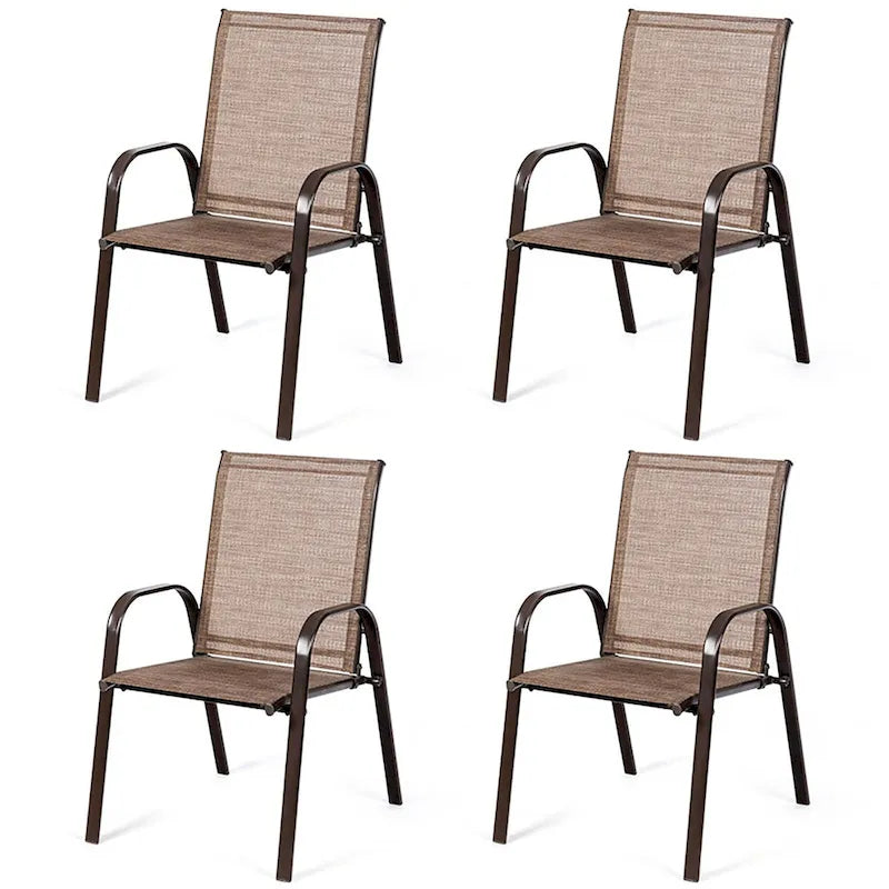 4er-Set Gartenstühle mit Armlehne, Terrasse Garten