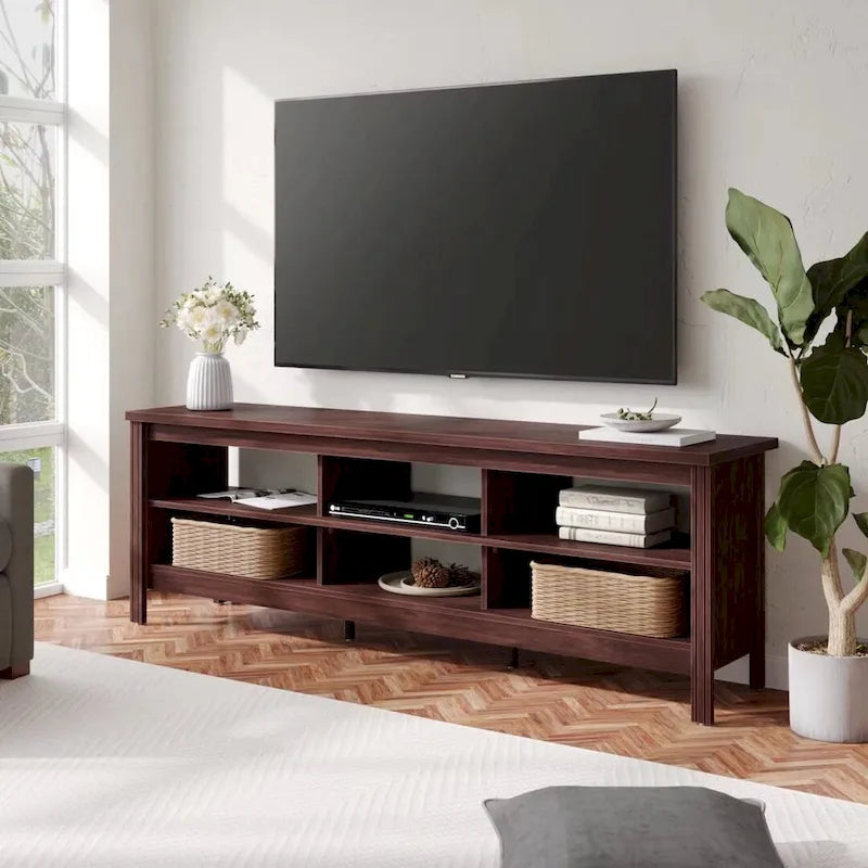 70 Zoll TV-Ständer für 75 Zoll TV, Klassisches Entertainment-Center TV-Konsole